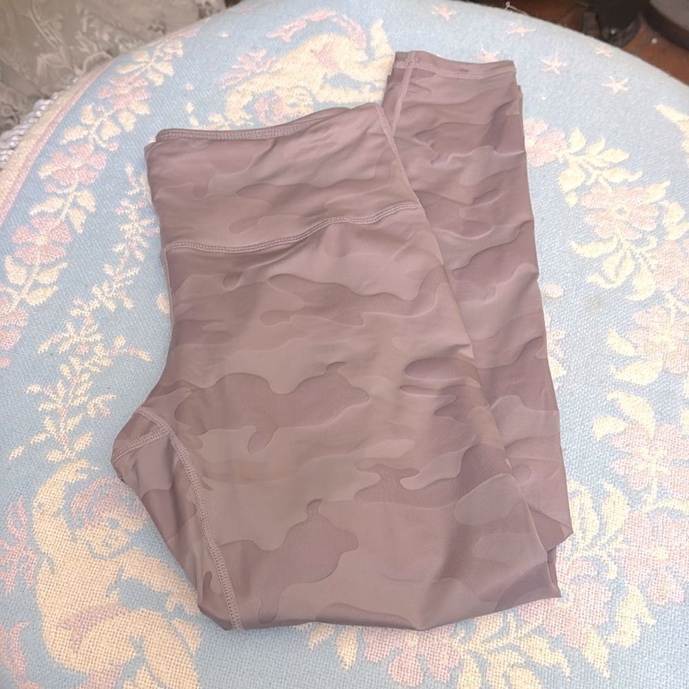 Smokey Purple Sheen Textured (wet look) Camo Print Leggings LN! Sz L